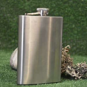 Pocket metal Flask - Personalized Flask - Whiskey Flask - Flat Metal Bottle - Custom Pocket Flask - Hip Flask