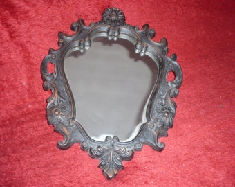 Old Bulgarian Mirror 1980 year, Vintage Mirror, Antique Mirror, Vintage Art Mirror, Handmade Mirror