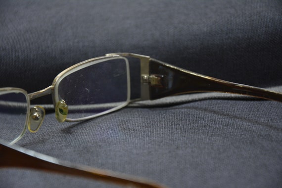 Metal eyeglass frames - Brown optyl arms - Vintag… - image 7
