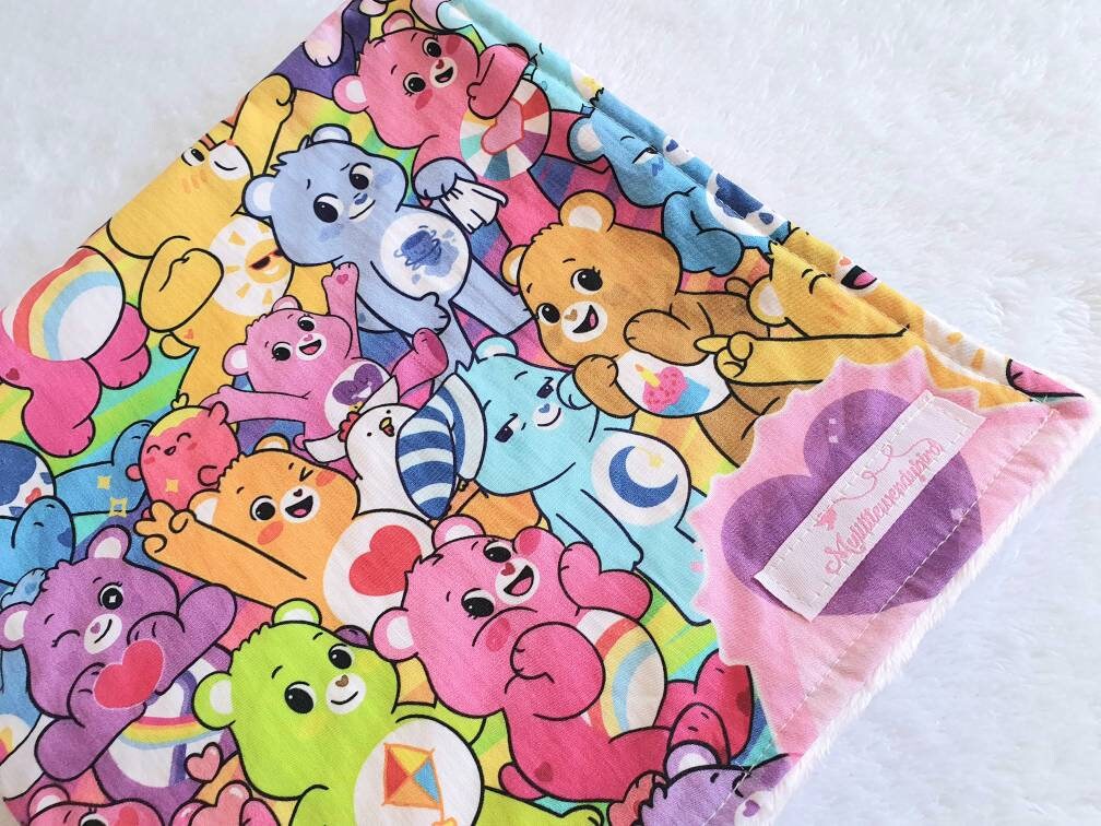 Care Bear Blanket Care Bears Blanket Lovey Blanket Minky Etsy Australia
