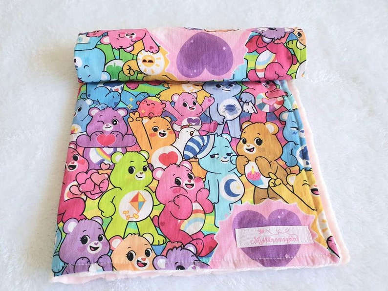 Care Bear Blanket Care Bears Blanket Lovey Blanket Minky Etsy