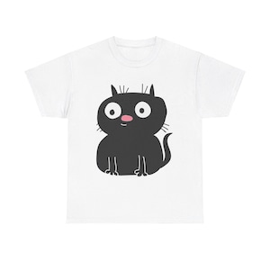 Black cat Unisex Heavy Cotton Tee
