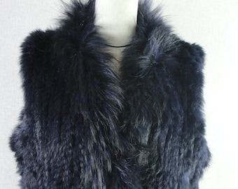 Rabbit Fur Vest Real Fur. - Etsy Australia