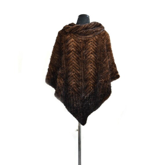 mink poncho cape