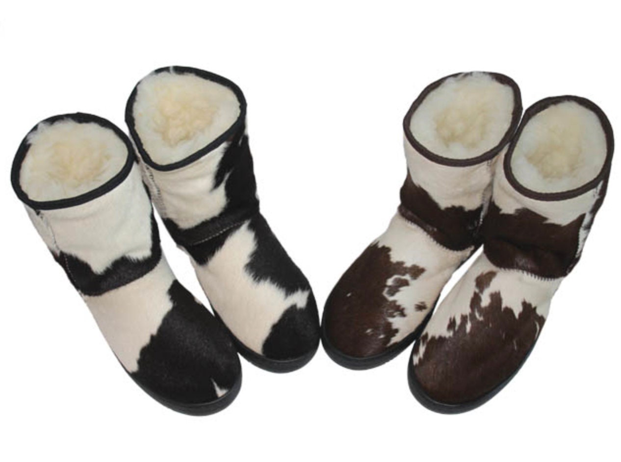 Cowhide Ugg Boots, Cowhide Footwear 