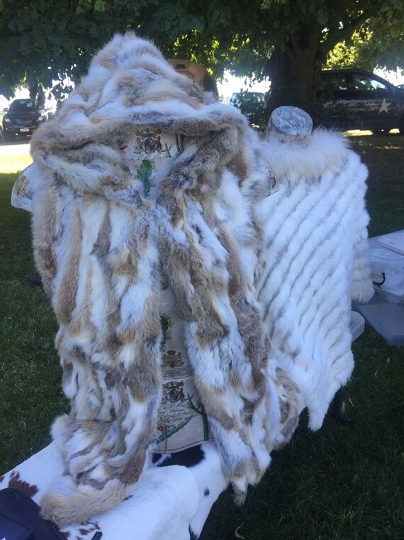rabbit fur vests