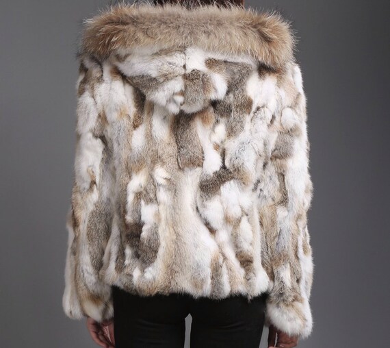 short rabbit fur jacket