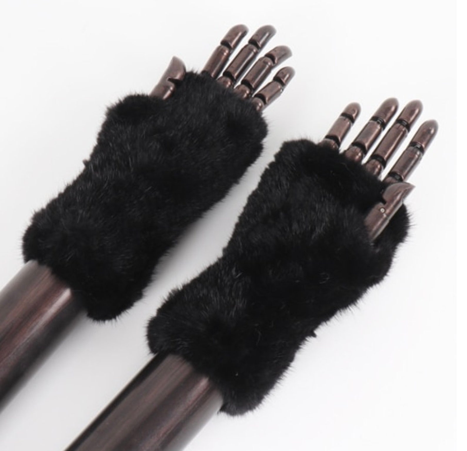 Genuine Mink Fur Hand Warmers Real Fur Gloves. Etsy