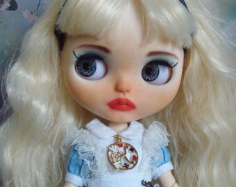 Custom Blythe Alice in Wonderland OOAK Blythe Doll by Daniela Mar