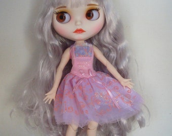 Blythe Doll RBL Mate Face Lavender Hair w/ Dress and Shoes or Nude