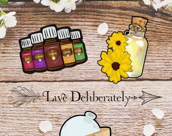 Essential oil premium sticker pack - 4pc