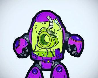 Rotary Robot 4” Premium Vinyl Sticker