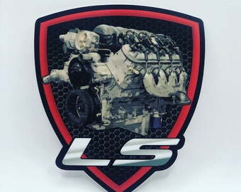 LS Engine badge/emblem, 4” vinyl sticker