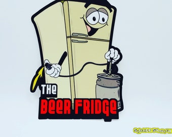Beer fridge 4” premium vinyl sticker