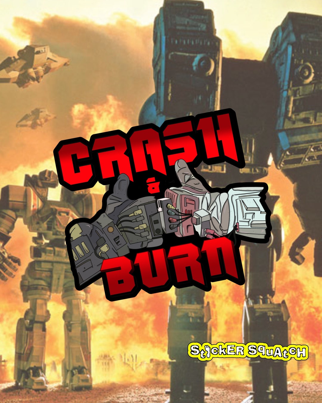 Robot Jox Crash and Burn 3 Premium Vinyl Sticker Etsy