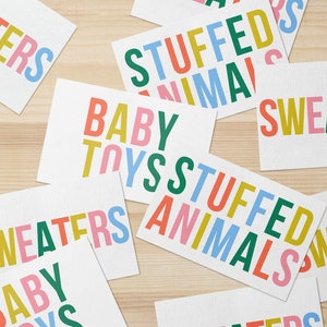 NURSERY ORGANIZATION LABELS | Baby Clothes Storage Labels | Baby Closet Labels | Baby Organization Labels | Printable | Digital Download |
