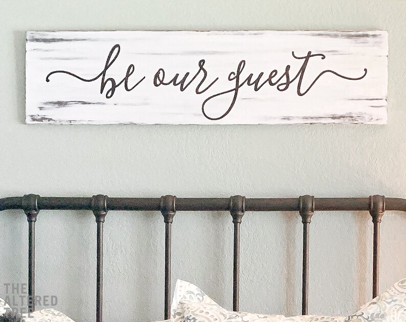 Be Our Guest Sign Guest House Decor Guest Room Sign Be Etsy