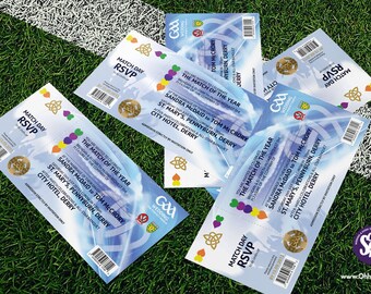 Football Ticket Invitation Etsy