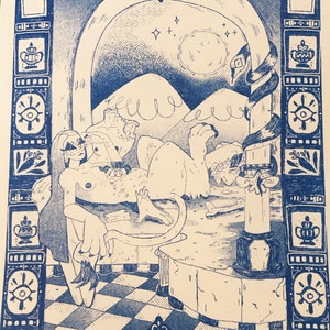 Tempelruinen Riso Print 22x28cm