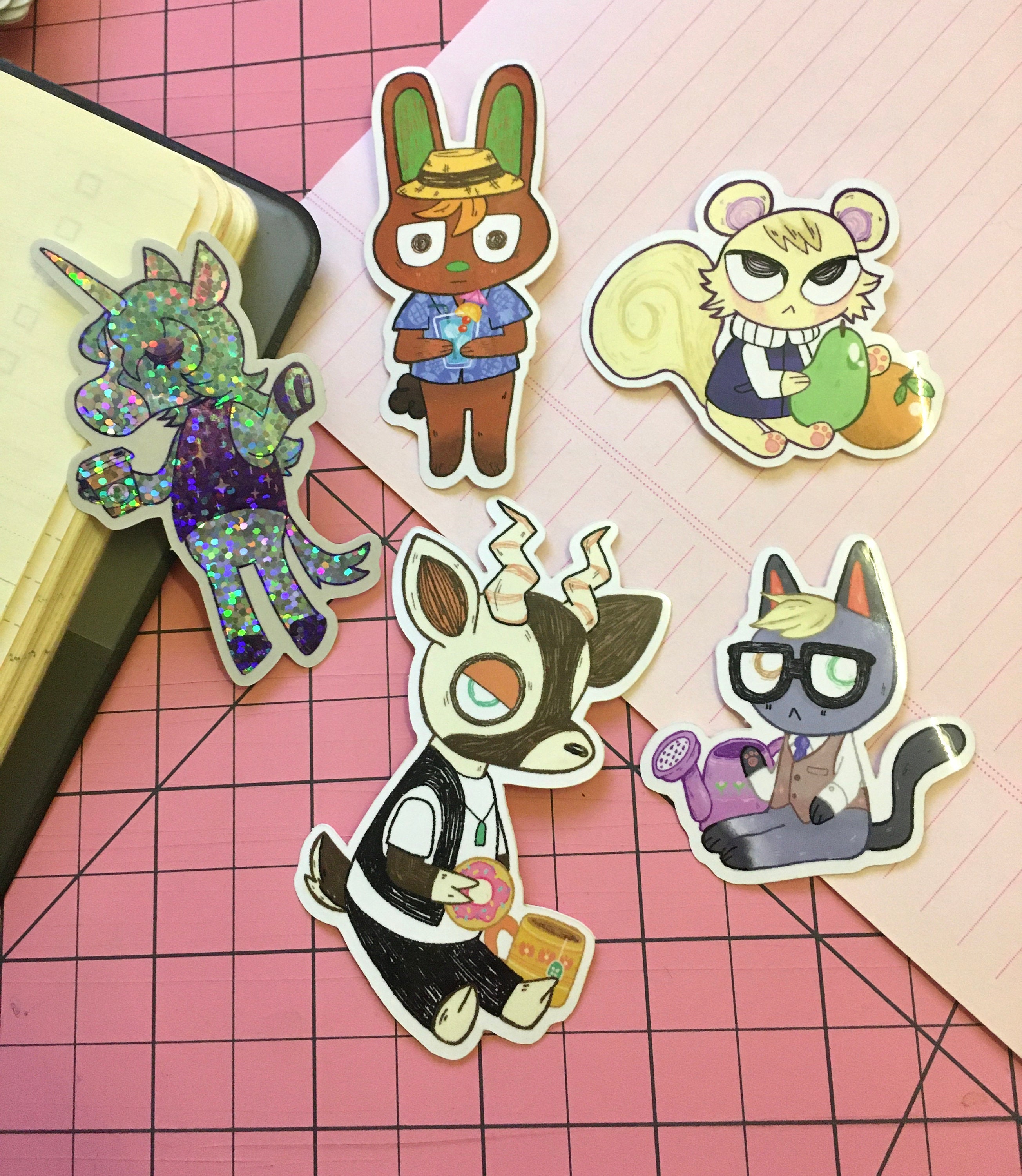 Animal Crossing Smug Villager Vinyl Stickers Limited Edition Etsy