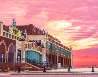 Asbury Park, estampes de la côte du New Jersey, photographie du lever du soleil, New Jersey, salle des congrès, impression d'art, maison de plage, photographie d'Asbury Park