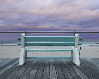 Bench, Boardwalk, New Jersey Shore, Jersey Shore, Summer, Beach, Beach Photography, Beach Prints, New Jersey Beaches, Art Prints