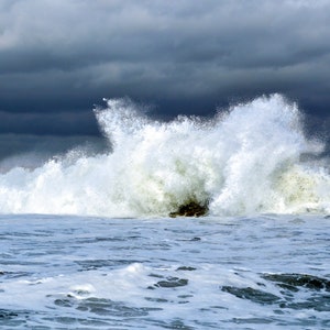 Ocean Prints, Storm Photography, Belmar, New Jersey, Blues, Grays, Jersey Shore, Beach Photography, Wave Photo, New Jersey Beaches