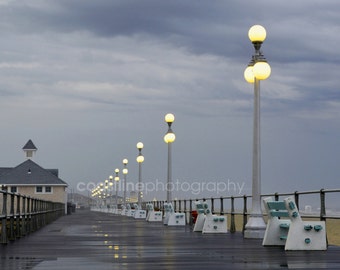 Avon by the Sea, Avon NJ, Avon, gravures de la côte du New Jersey, décoration d'intérieur de plage, photographie de pluie, photographie de tempête, New Jersey, décoration d'intérieur côtière