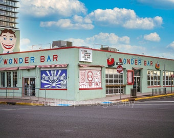 Asbury Park, photographie de rue, Wonder Bar, New Jersey, photographie d'Asbury Park, côte du New Jersey, New Jersey, Art d'Asbury Park, décoration côtière