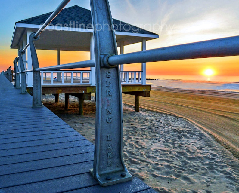 Spring Lake Boardwalk, Boardwalk Prints, Boardwalk Art, Boardwalk Photography, Beach Photography, Beach Prints image 1