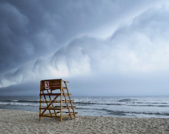 Estampes de tempête sur la côte du New Jersey, photographie de tempête, été, plage, photographie de plage, estampes de plage, impression d'art, déco de plage, orage