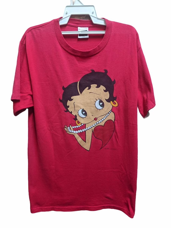 Vintage 90's Betty Boop Cartoon Red Shirt