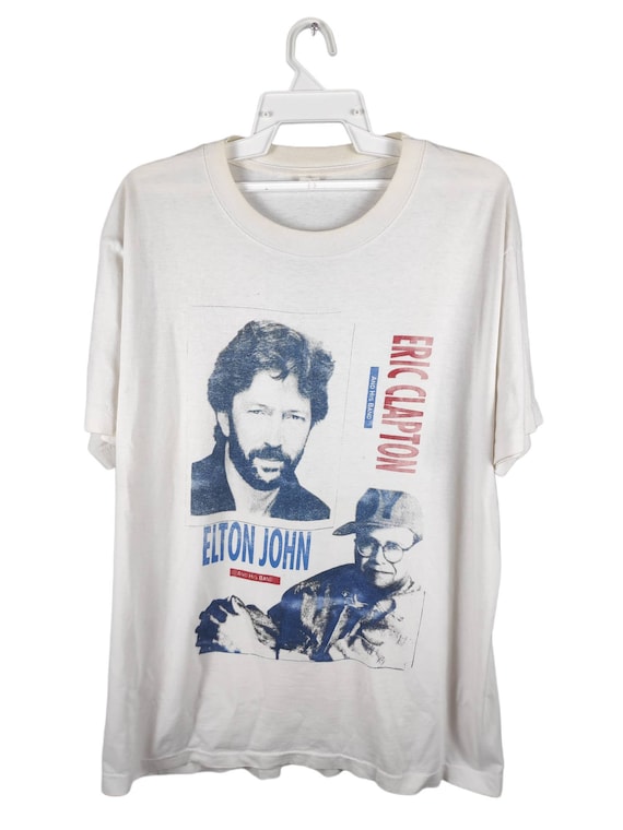 Vintage Eric Clapton Elton John Rock Band Tour T-S