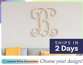 Single Letter Wooden Monogram - Large Wooden Monogram - monogram decoration - personalized custom wall hanging gifts - DIY Craft Letters
