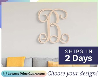 Single Letter Wooden Monogram - Large Wooden Monogram - monogram decoration - personalized custom wall hanging gifts - DIY Craft Letters