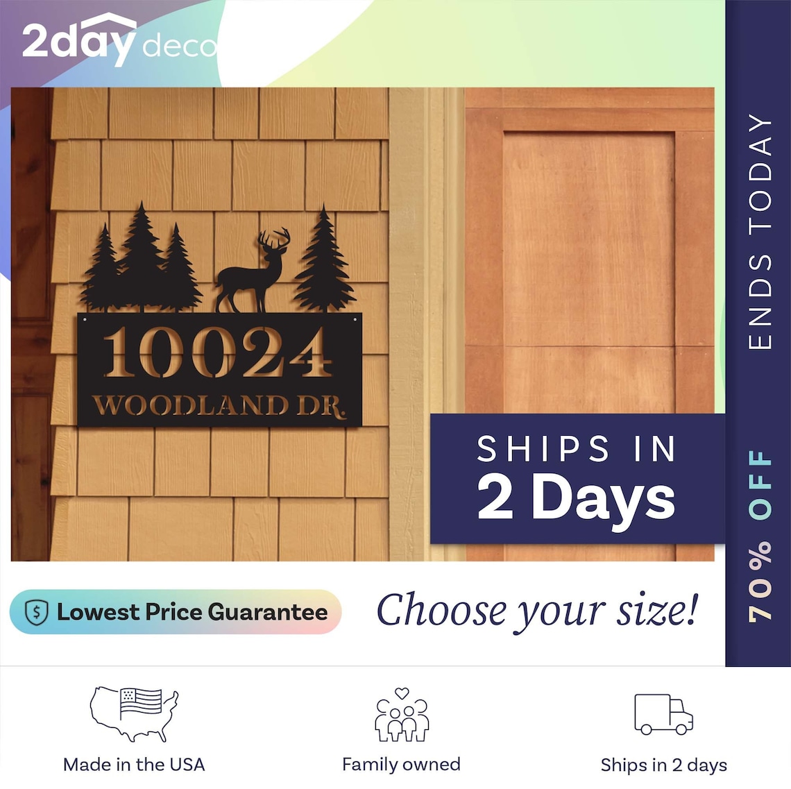 Custom Metal Address Sign 2 Line Rustic Sign Metal House Etsy