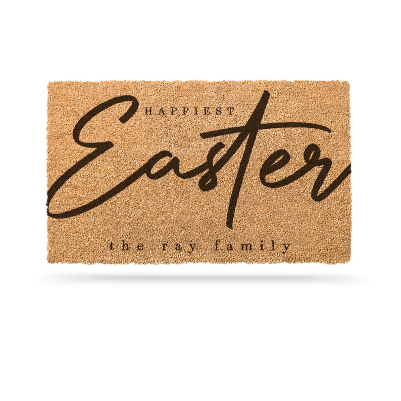 Ships in 48 Hours Easter Decor Welcome Doormat Personalized Doormat Top Seller Front Door Mat Custom Doormat Spring Easter
