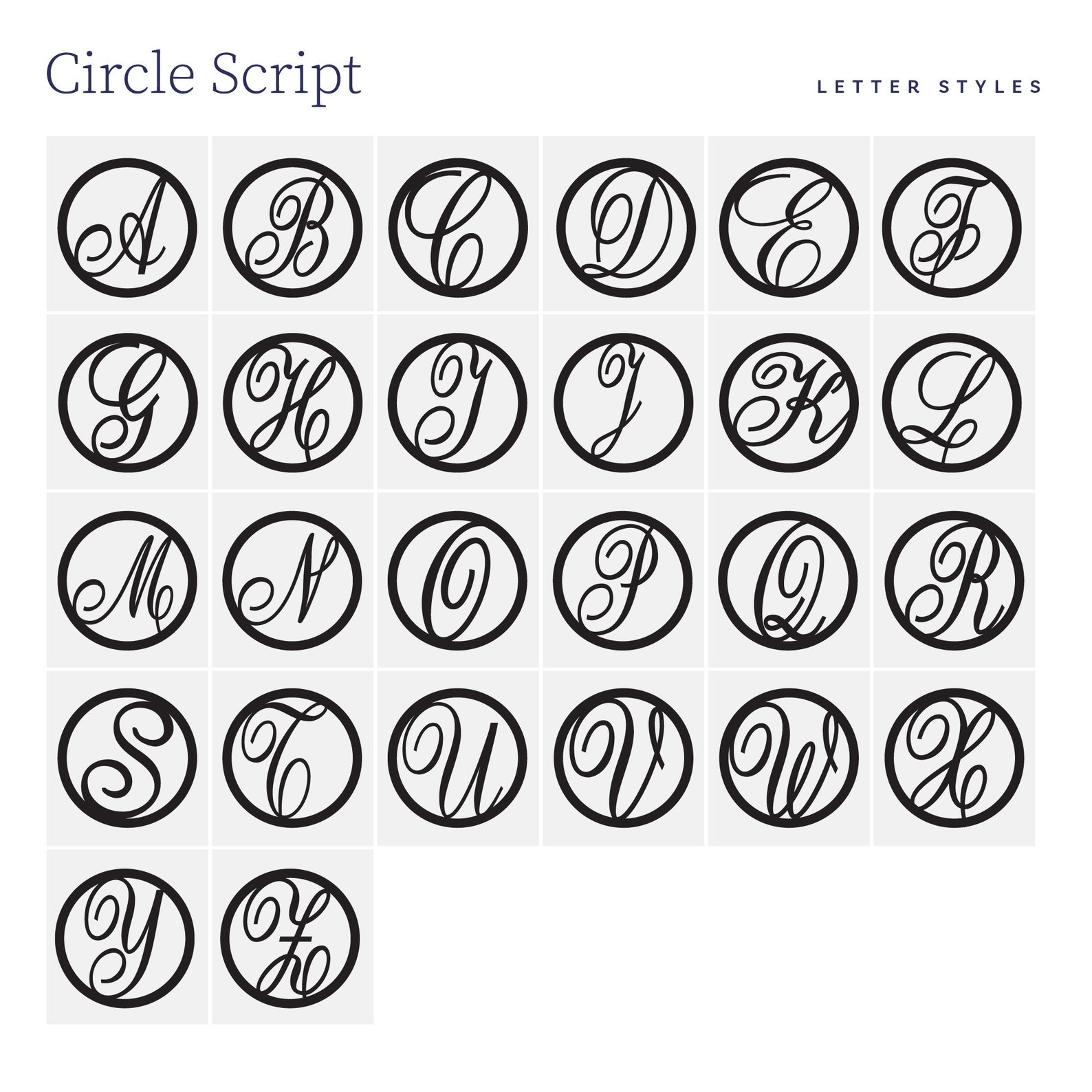 Wooden Circle Script Monogram Painted Circle Monogram Wall Etsy