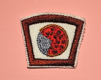 Pizza Pie Micro Mini Badge Vintage Patch