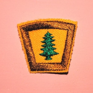 Micro Mini Evergreen Christmas Tree Pine Fir Coniferous Vintage Scout Patch Badge