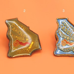 South Carolina Vintage USA State Enamel Lapel Pin