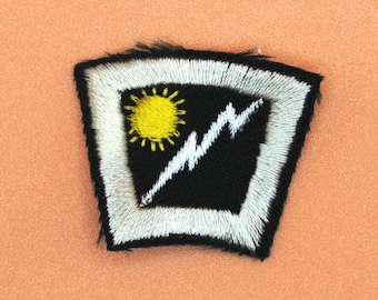 Micro Mini Weer Bliksemschicht Star Sun Vintage Scouts Patch