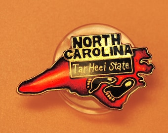 North Carolina NC Tar Heel State Vintage Enamel Lapel Pin