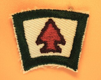 Micro Mini Arrowhead Native Indian Vintage Scout Spear Patch