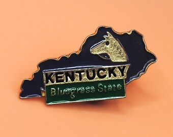 Kentucky Derby USA Bluegrass State Vintage Emaille Revers Pin