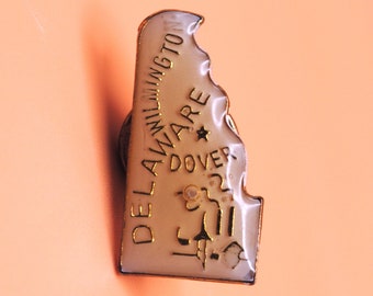 Delaware Vintage Enamel Lapel Pin