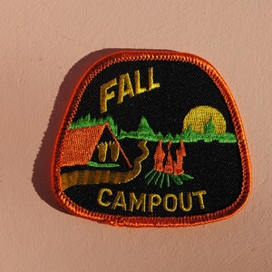 Fall Campout Tent Camping Vintage Scout Patch