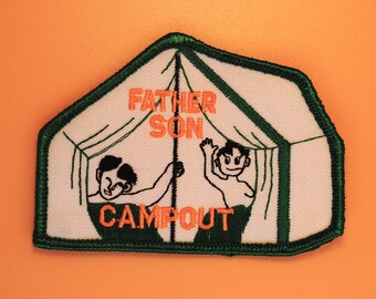 Father and Son Campout Tent Vintage Scout Patch