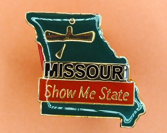 Missouri Show Me State Canoe State vintage hard geëmailleerde reversspeld