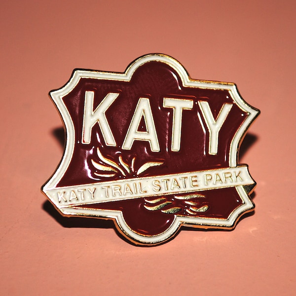 Katy Trail Vintage Soft Enamel Pin MKT Rails to Trail Train Missouri Kansas Lapel Badge